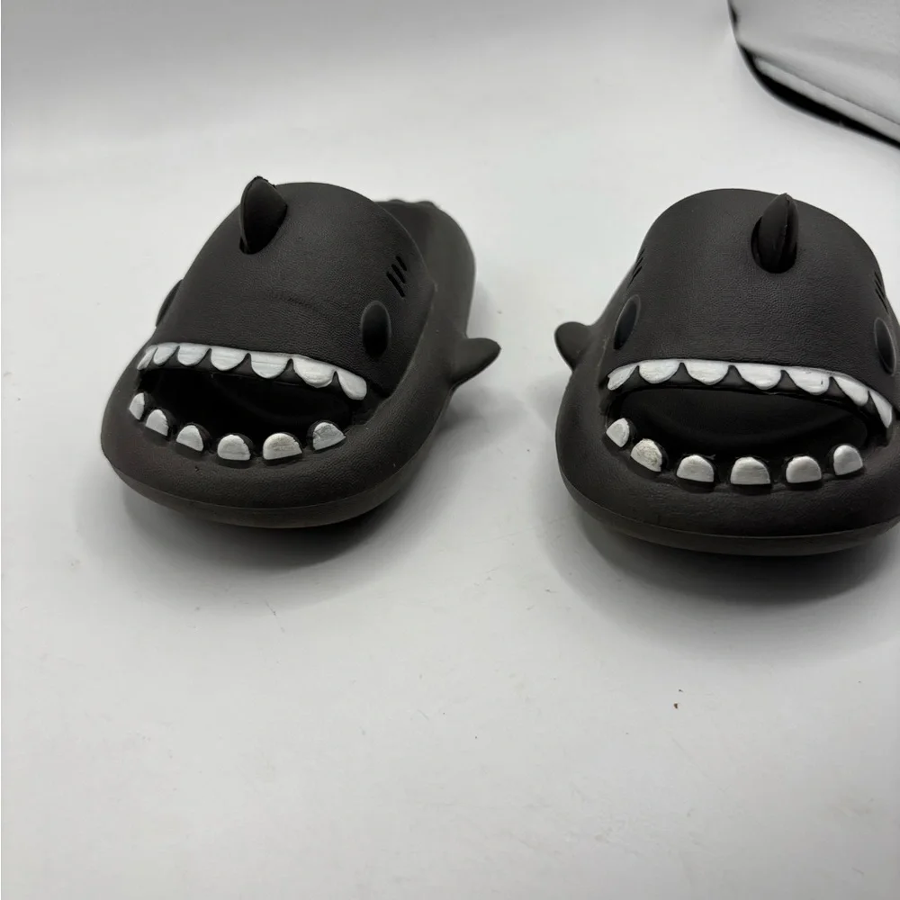 Kids Shark Slide Sandals Gray Size 150 (Approx. US Little Kid 8-9)